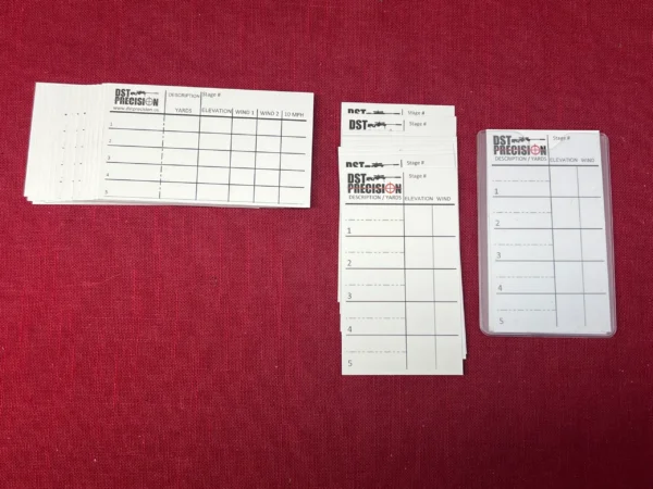 Dope Cards.pdf DOPE CARDS – DST Precision Rifle Products